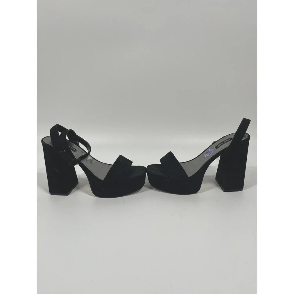 Womens Y2K Chunky Platform Heels 8.5 Black Goth Dark Fairy Grunge Formal Event